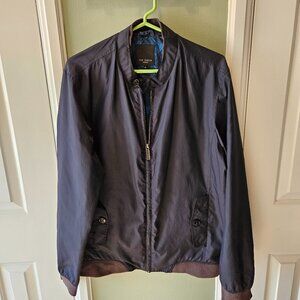 Ted Baker Bomber Style Lightweight Jacket Blue Size 4 (Large L or 40) Casual